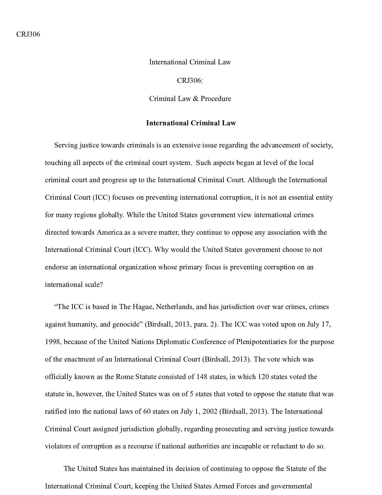 Preview image of CRJ 306 Week 4 Assignment.docx document